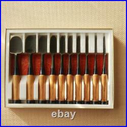 Japanese Vintage Chisel Oire Nomi Carpenter Tool 10 pcs set Jinsaku Woodworking