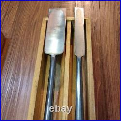 Japanese Vintage Nomi Chisel Woodwork Old Retro Oire Tools Set of 2