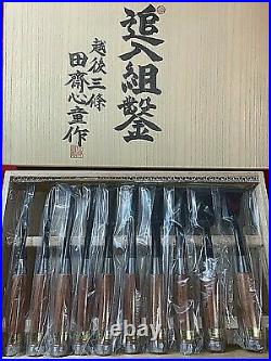 Japanese Wood Chisel Set bench chisel oire nomi Shin-do 10 Pairs Akio Tasai