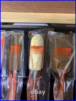 Japanese Woodworking Chisel Set 10pcs Oire Nomi Specialized Thin Blade with Box