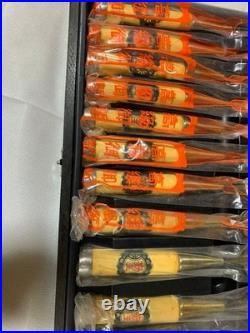 Japanese Woodworking Chisel Set 10pcs Oire Nomi Specialized Thin Blade with Box