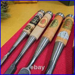 Japanese Woodworking Chisel Set 5 Pcs Oire Nomi Gen Nobuhiro Takahiro Unused NOS