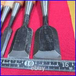 Japanese Woodworking Chisel Set 5 Pcs Oire Nomi Gen Nobuhiro Takahiro Unused NOS