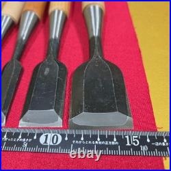 Japanese Woodworking Chisel Set 5 Pcs Oire Nomi Gen Nobuhiro Takahiro Unused NOS