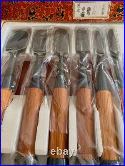 Japanese Yoshinaga Oire Nomi Chisel Set 10pcs Red Oak Handle 1 Missing 12mm