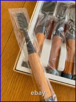 Japanese Yoshinaga Oire Nomi Chisel Set 10pcs Red Oak Handle 1 Missing 12mm