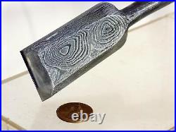 Japanese Zenshin/Daitei Mokume Damascus Steel Oire Nomi Chisel 8.75 Long 1-3/16