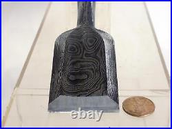 Japanese Zenshin/Daitei Mokume Damascus Steel Oire Nomi Chisel 8.75 Long 1-5/8