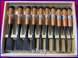 Japanese chisel Oire nomi Set of 10 3mm~42mm Kikuhiromaru
