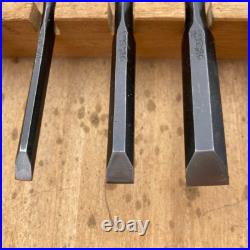 Japanese chisel Oire nomi Set of 10 Kikuhiromaru Used From Japan