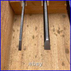 Japanese chisel Oire nomi Set of 10 Kikuhiromaru Used From Japan