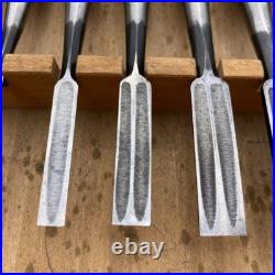 Japanese chisel Oire nomi Set of 10 Kikuhiromaru Used From Japan