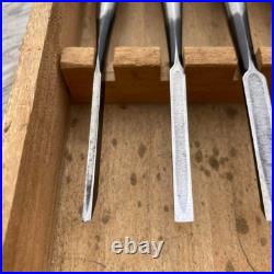 Japanese chisel Oire nomi Set of 10 Kikuhiromaru Used From Japan