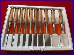 Japanese chisel Oire nomi Sukemaru HSS 10p Set Wood working tool made by Usui