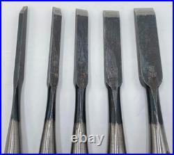Japanese chisel Oire nomi set of 10, Kotani charcoal-burned black linin Japanese chisel Oire nomi set of 10, Kotani charcoal-burned black linin