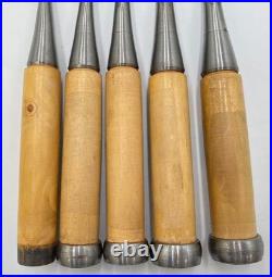 Japanese chisel Oire nomi set of 10, Kotani charcoal-burned black linin Japanese chisel Oire nomi set of 10, Kotani charcoal-burned black linin