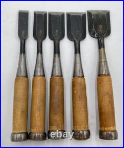 Japanese chisel Oire nomi set of 10, Kotani charcoal-burned black linin Japanese chisel Oire nomi set of 10, Kotani charcoal-burned black linin