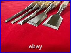 Japanese chisel Set 5P Oire nomi All HSS Blade 6,9, 15,30,36mm