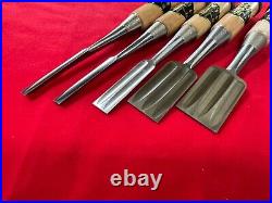 Japanese chisel Set 5P Oire nomi All HSS Blade 6,9, 15,30,36mm