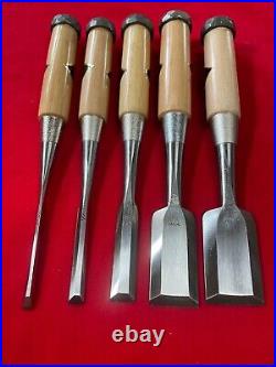 Japanese chisel Set 5P Oire nomi All HSS Blade 6,9, 15,30,36mm