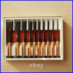 Japanese chisel Set of 10 oire nomi Handle red oak new