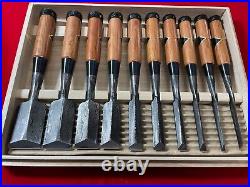 Japanese chisel dovetail chise Shinogi nomi Mokume 10Set