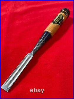 Japanese chisel oire nomi 12mm (Mokume) Blue Steel#2