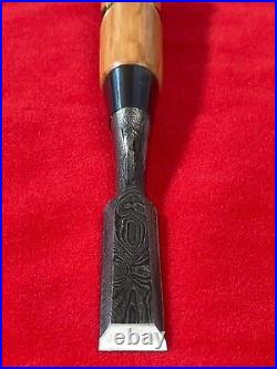 Japanese chisel oire nomi 18mm (Mokume) Blue Steel#2