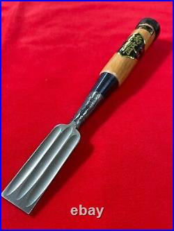 Japanese chisel oire nomi 24mm (Mokume) Blue Steel#2