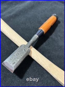 Japanese chisel oire nomi 30mm (Mokume) Blue Steel#2