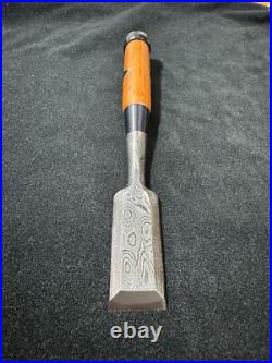 Japanese chisel oire nomi 30mm (Mokume) Blue Steel#2