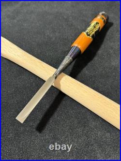 Japanese chisel oire nomi 9mm (Mokume) Blue Steel#2