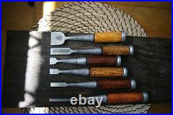 Japanese chisels vintage, signed, hand forged