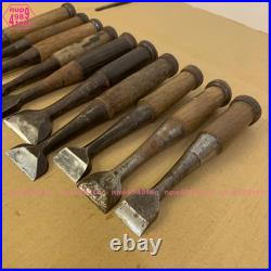 Japanese quality chisel Oire Tataki Nomi Carpenter tools Lot of 10 #6618