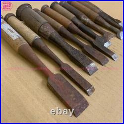 Japanese quality chisel Oire Tataki Nomi Carpenter tools Lot of 10 #6628