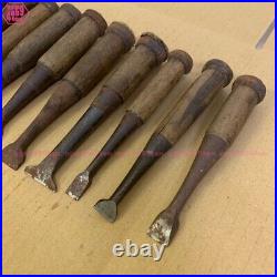 Japanese quality chisel Oire Tataki Nomi Carpenter tools Lot of 11 #6621