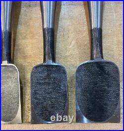 Japanese shinogi oire nomi bench chisels by Nishiki Shimizu. New 8 piece set