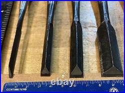 Japanese shinogi oire nomi bench chisels by Nishiki Shimizu. New 8 piece set