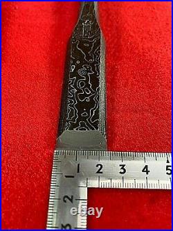 Japanese wood chisel oire nomi Wakizashi Akio Tasai 24mm 0.94 in Damascus