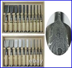 Jinsaku Oire Nomi Chisel 3-42mm 10 pcs set Japanese Carpentry Woodworking Tool