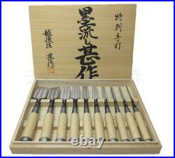 Jinsaku Oire Nomi Chisel 3-42mm 10 pcs set Japanese Carpentry Woodworking Tool