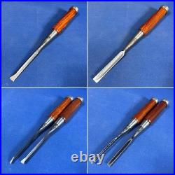 Jinsaku Suminagashi Oire Nomi Japanese Bench Chisel Multi Hollows Ura Aogami #1