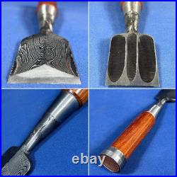 Jinsaku Suminagashi Oire Nomi Japanese Bench Chisel Multi Hollows Ura Aogami #1