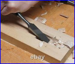 Kakuri Japanese Chisel 3 Set Oire Nomi Hand Tool Carving 0.4 0.6 1 In