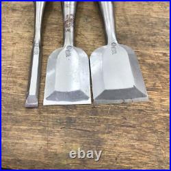 Kanayama Tetsuo Oire Nomi Japanese Bench Chisels Set of 3 Polished Finish Used