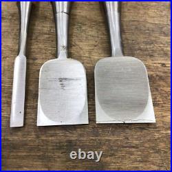 Kanayama Tetsuo Oire Nomi Japanese Bench Chisels Set of 3 Polished Finish Used