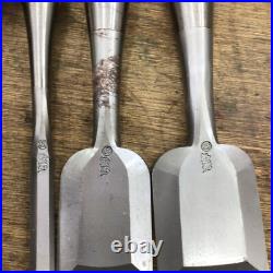 Kanayama Tetsuo Oire Nomi Japanese Bench Chisels Set of 3 Polished Finish Used