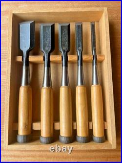 Kanetake Takahashi Kazuki Oire Nomi Japanese Bench Chisels Set of 5 Unused