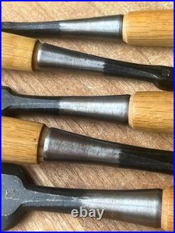 Kanetake Takahashi Kazuki Oire Nomi Japanese Bench Chisels Set of 5 Unused