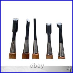 Kanetomo Japanese Chisel Set 5pcs Oire Nomi Woodworking Tools Made in Japan Kanetomo Japanese Chisel Set 5pcs Oire Nomi Woodworking Tools Made in Japan